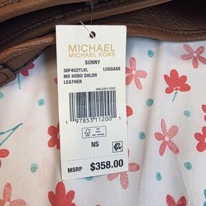 Michael Kors Brown Leather Hobo Bag